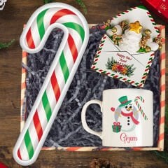 eJOYA Kişiye Özel Kupa Bardak & Baston Şeker Yastık & Yılbaşı Mektup Aranjmanı Yeni Yıl Hediye Kutusu 116241