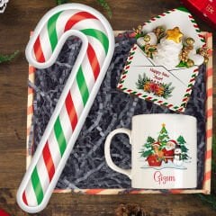 eJOYA Kişiye Özel Kupa Bardak & Baston Şeker Yastık & Yılbaşı Mektup Aranjmanı Yeni Yıl Hediye Kutusu 116242