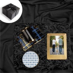 eJOYA Ahşap Kutusunda Kişiye Özel Fotoğraflı Türk Kahvesi Fincanı Mum ve Fotoğraflık Hediye Seti 116011