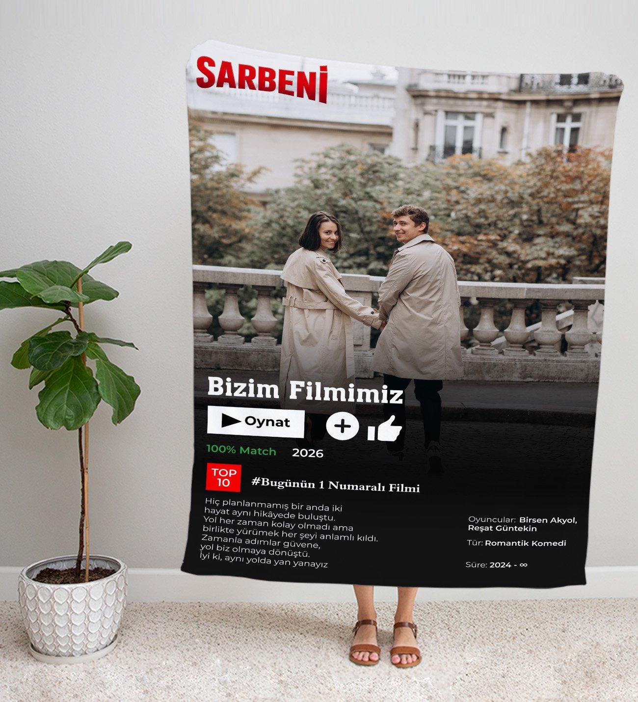 eJOYA Kişiye Özel Netlfix Tasarım TV Battaniyesi 116244