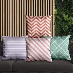 eJOYA Çizgisel Tasarımlı 4'lü Yastık İçi Ve Kırlent Kılıfı 45cm 113788
