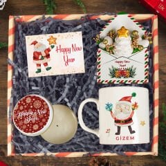 eJOYA Yeni Yıla Özel Kupa & İyi Dilekler Mektup Aranjmanı & Yen Yıl Mumu & Hediye Kutusu 114496