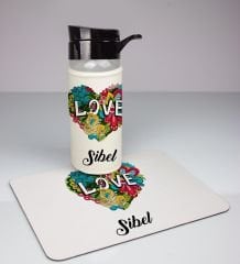 eJOYA Kişiye Özel Tasarım Cam Matara Ve Mousepad Ofis Hediye Seti 94385