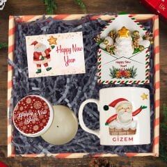 eJOYA Yeni Yıla Özel Kupa & İyi Dilekler Mektup Biblo &  Yeni Yıl Aranjmanı  & Hediye Kutusu 114497