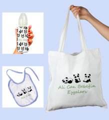 eJOYA Bebeklere Özel Çantasında Kişiye Özel Biberon Ve Önlük Bebek Hediye Seti 110028