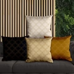eJOYA Ekose Tasarımlı 4'lü Yastık İçi Ve Kırlent Kılıfı 45cm 113796