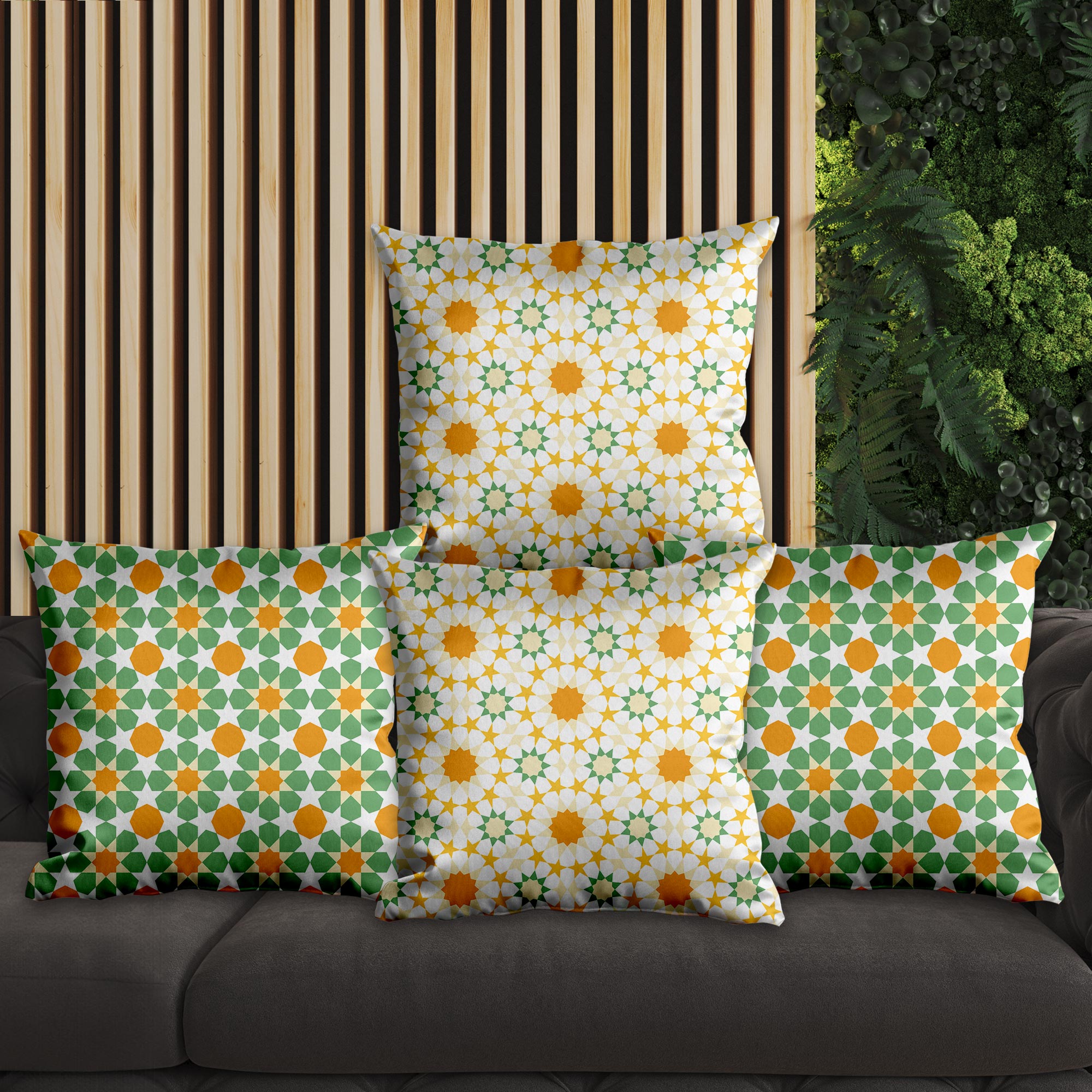 eJOYA Geleneksel Mandala Tasarımlı 4'lü Yastık İçi Ve Kırlent Kılıfı 45cm 113800