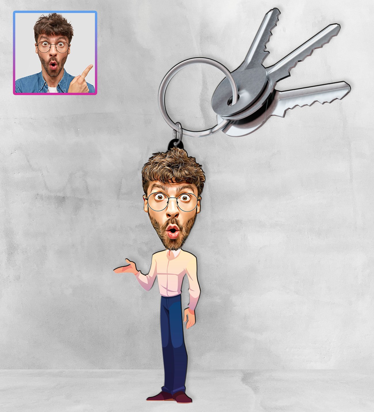 eJOYA Kişiye Özel Karikatür Tasarım Anahtarlık 97144