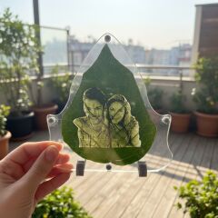 eJOYA Doğal Yaprak Üstüne Kişiye Özel Portre Fotoğraf 116247