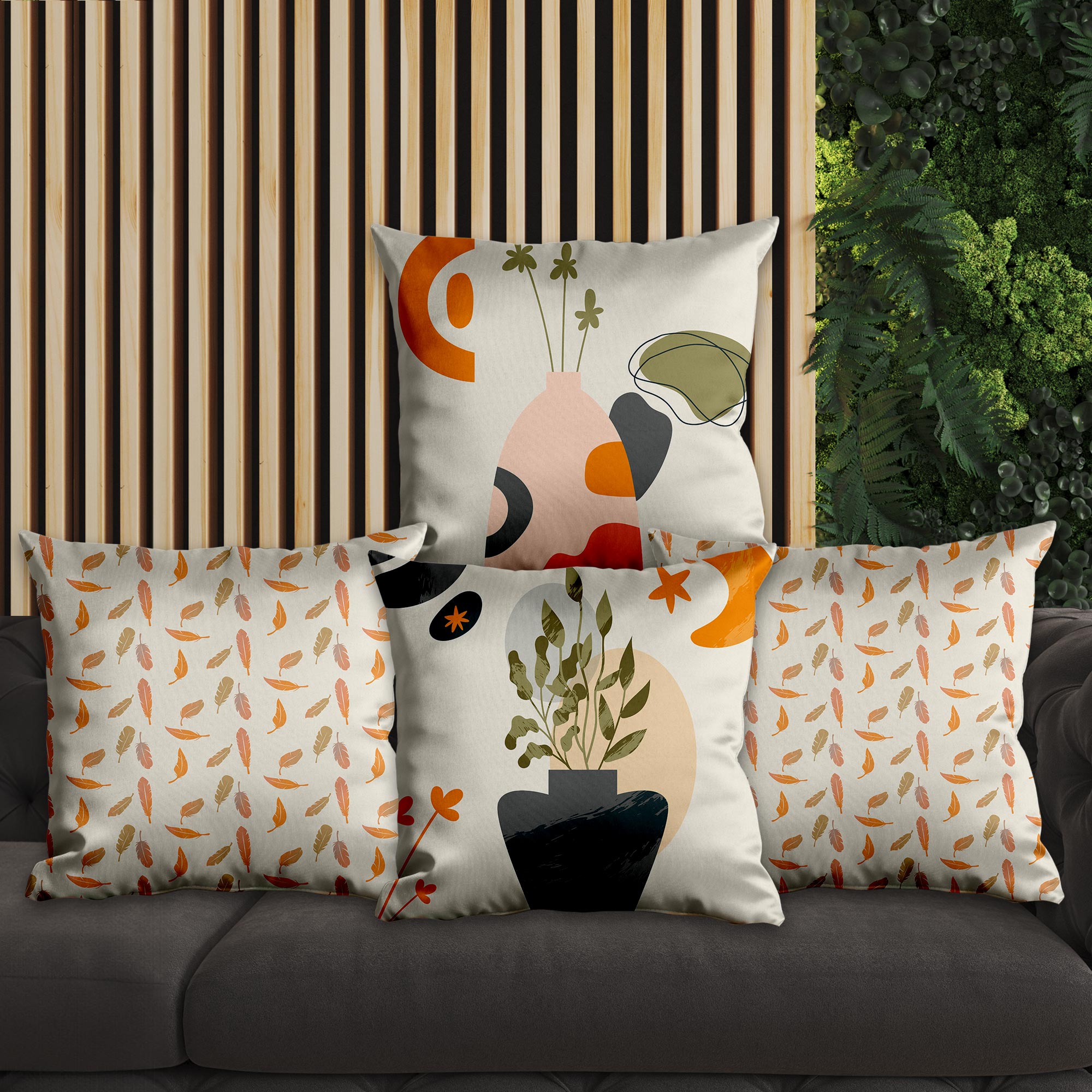 eJOYA Modern Tasarımlı 4'lü Yastık İçi Ve Kırlent Kılıfı 45cm 113810