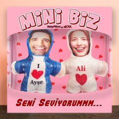 eJOYA  MiniBiz Seni Seviyorum Kişiye Özel Fotoğraflı İkili Yastık Seti 116251