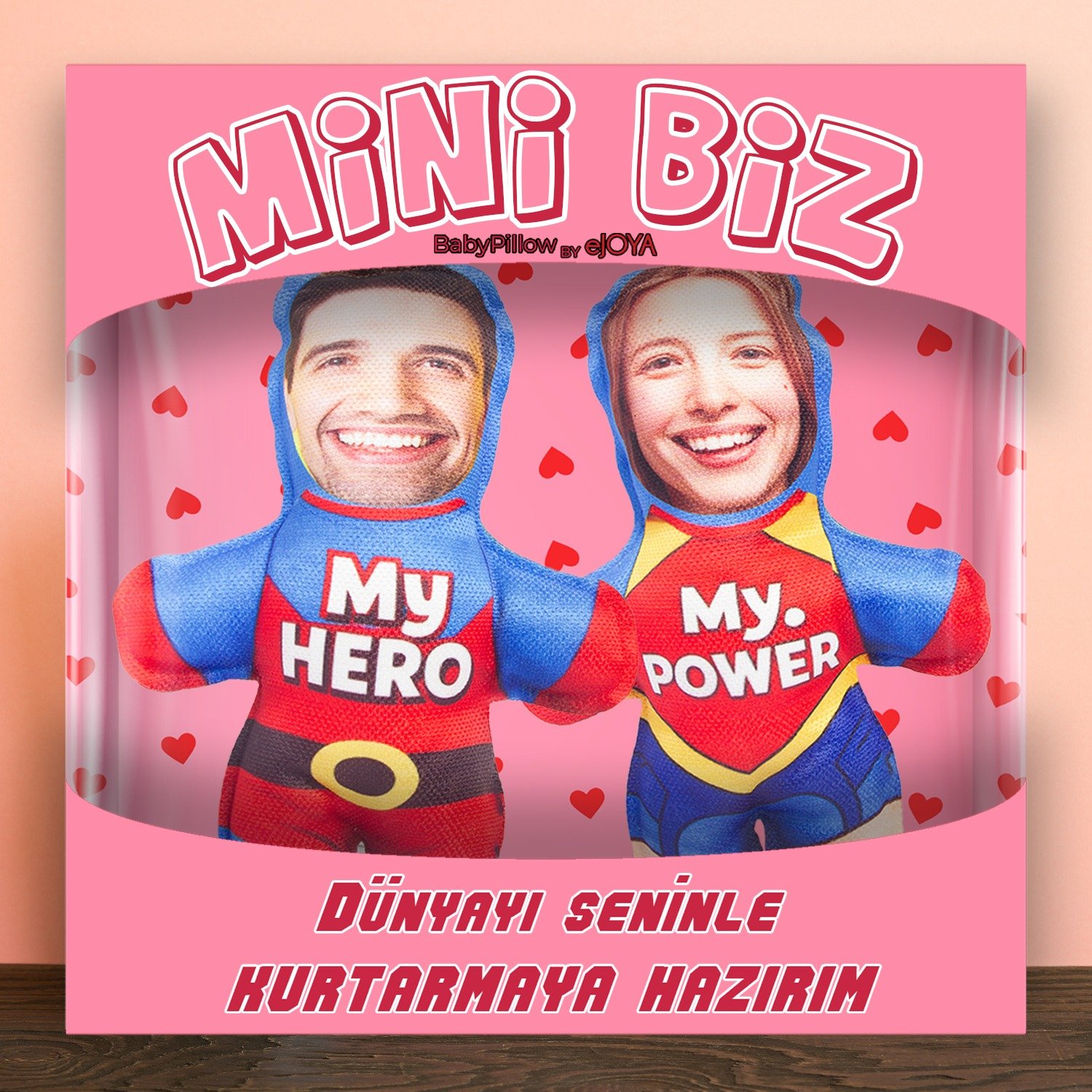 eJOYA  MiniBiz Hero Kişiye Özel Fotoğraflı İkili Yastık Seti 116252