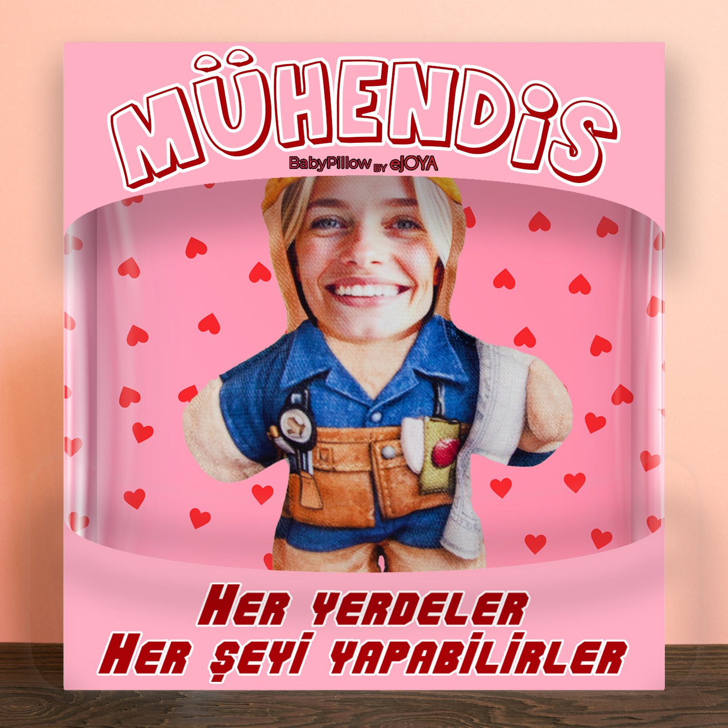 eJOYA  MiniBiz Hero Kişiye Özel Fotoğraflı Kadınlar Günü Peluş Yastık  116254