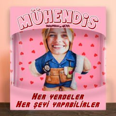 eJOYA  MiniBiz Hero Kişiye Özel Fotoğraflı Kadınlar Günü Peluş Yastık  116254