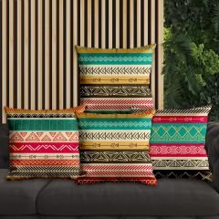 eJOYA Etnik Tasarımlı 4'lü Yastık İçi Ve Kırlent Kılıfı 45cm 113813