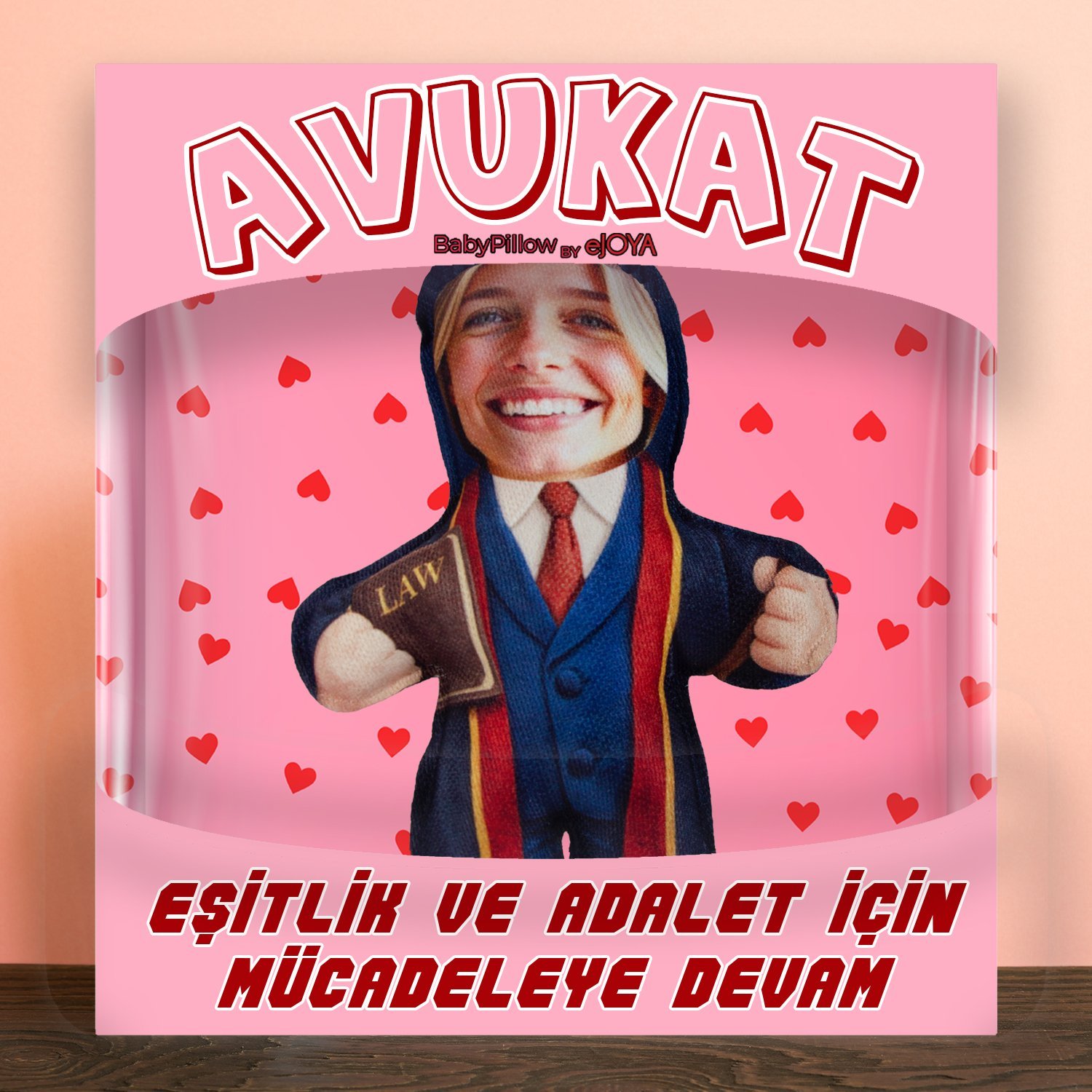 eJOYA  MiniBiz Hero Kişiye Özel Fotoğraflı Kadınlar Günü Peluş Yastık  116256