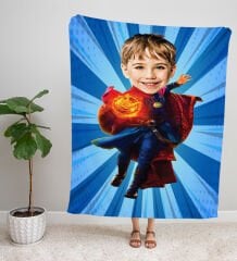 eJOYA Kişiye Fotoğraflı Süper Kahraman Tasarım TV Battaniyesi 116040