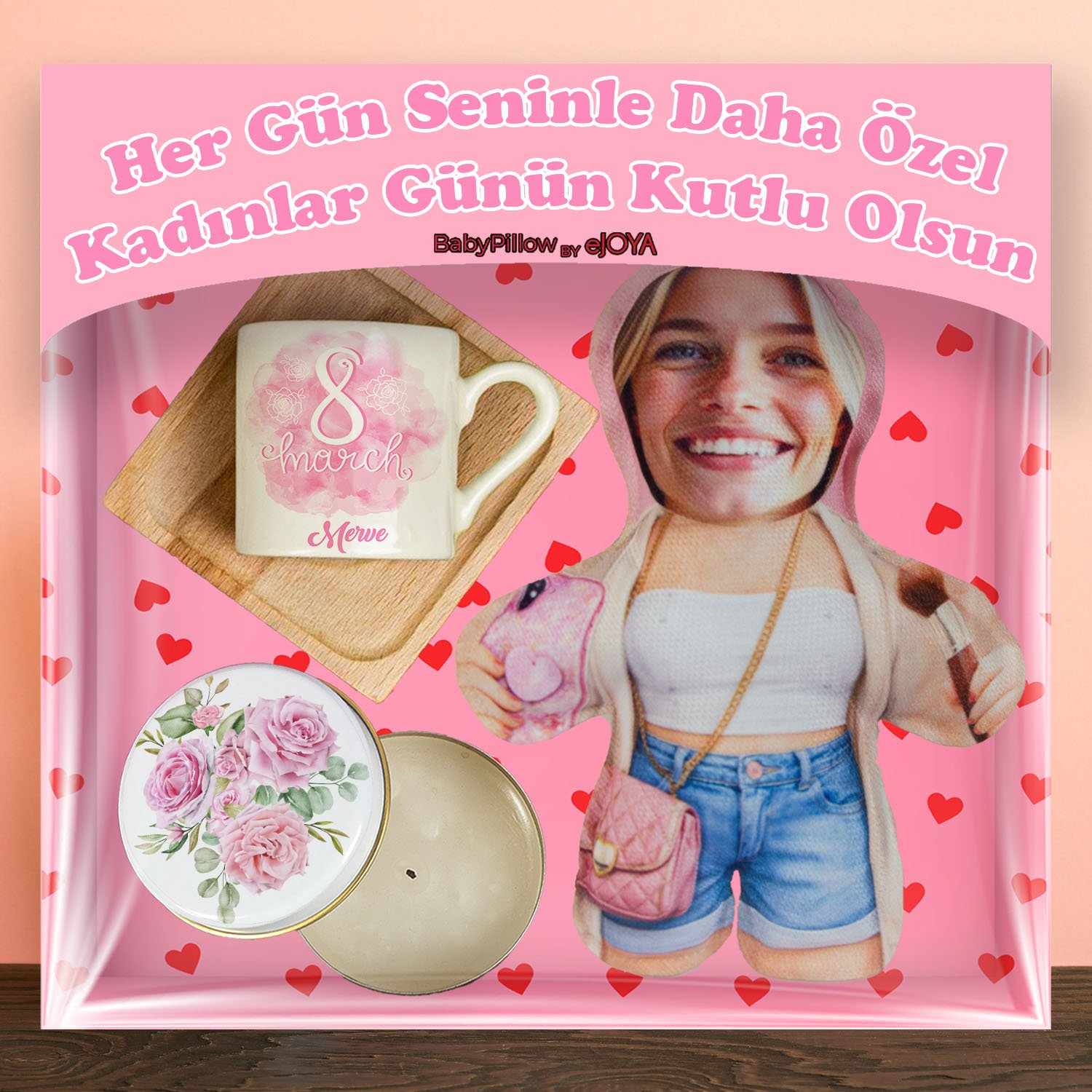 eJOYA  MiniBiz Kişiye Özel Fotoğraflı Kadınlar Günü Hediye Kutusu 116259