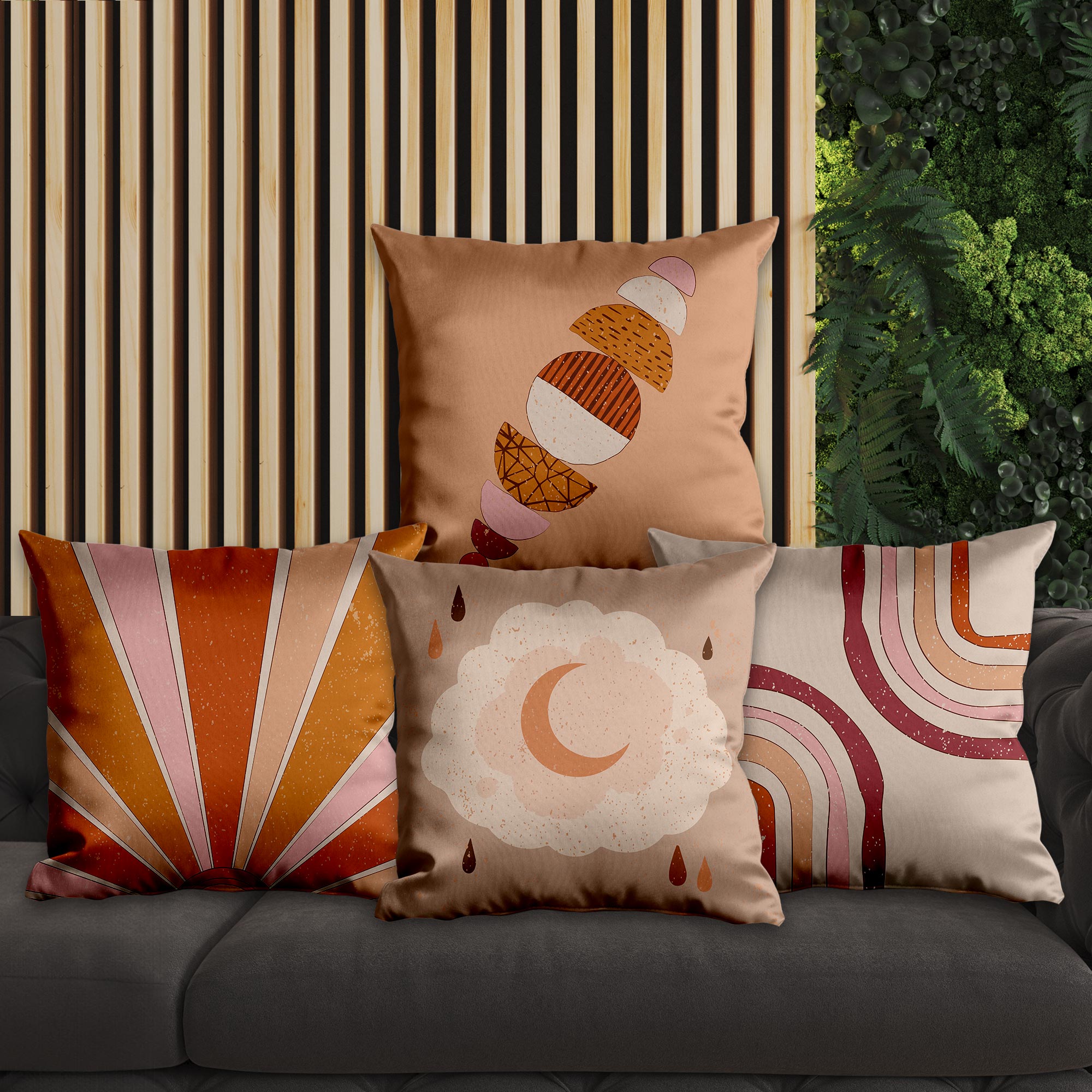 eJOYA Modern Tasarımlı 4'lü Yastık İçi Ve Kırlent Kılıfı 45cm 113818