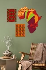 eJOYA Afrika Tasarımlı Dekoratif Tablo Seti 112247