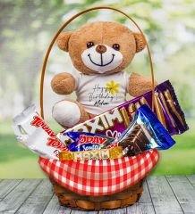 eJOYA Kişiye Özel İyiki Doğdun Mesajlı Stick Biscuits & Çikolatalı Goflet & Çikolatalı Barkek & Amerikan Servis Hediye Sepeti 111182