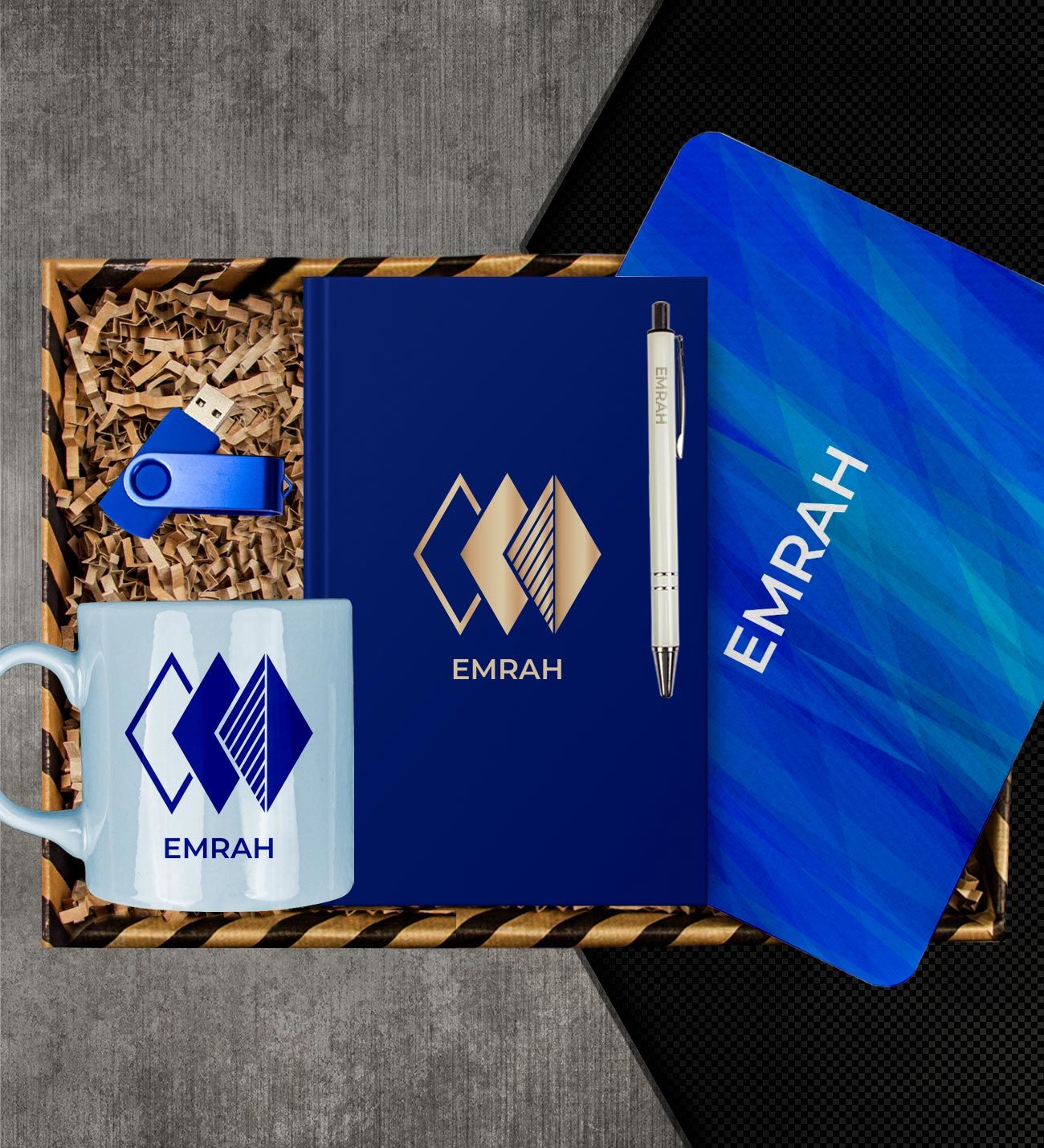eJOYA Kişiye Özel Defter & Kalem & Kupa & Mouse Pad & USB Bellek Hediye Kutusu 113059