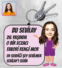 eJOYA Kişiye Özel Karikatür Tasarım Anahtarlık 97168