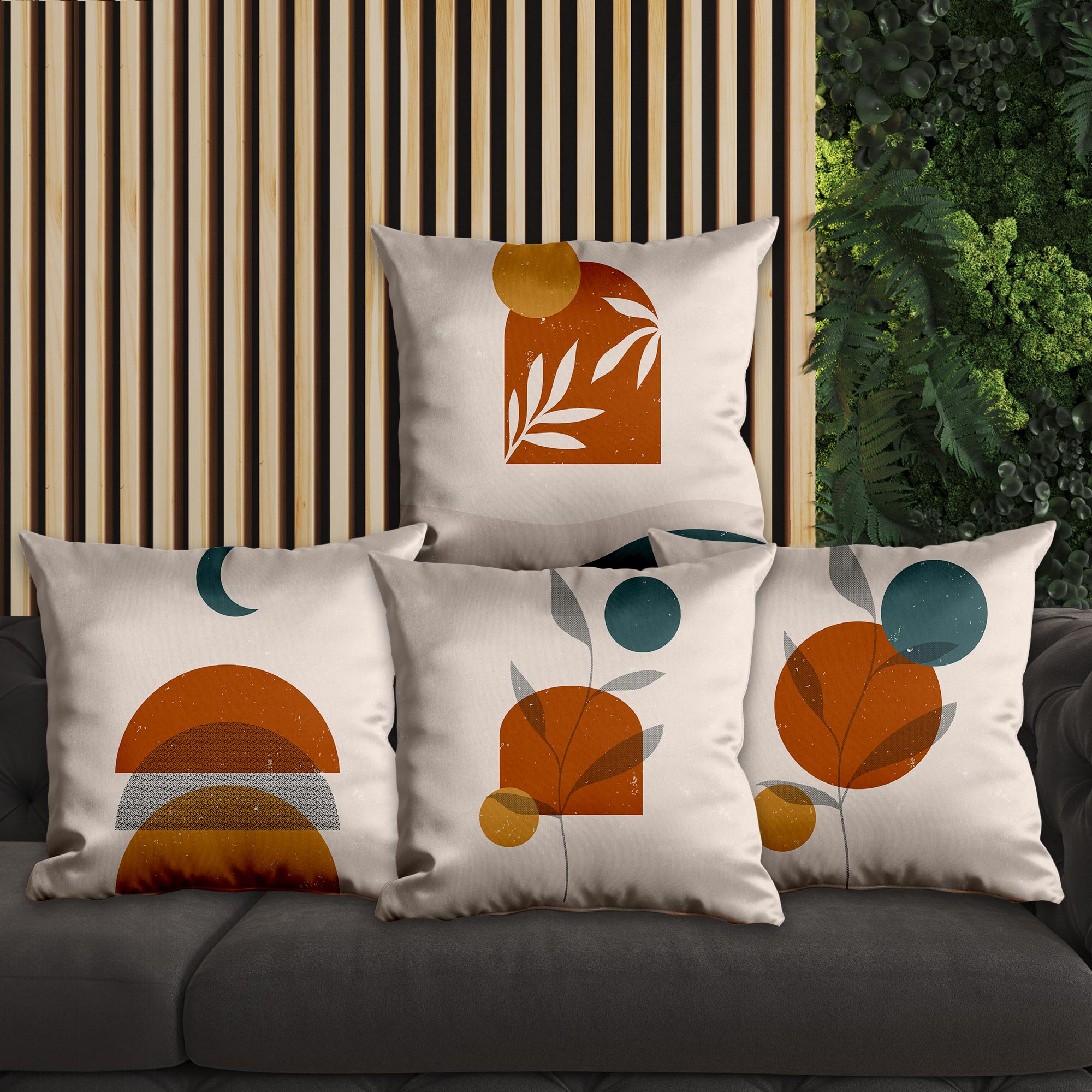 eJOYA Modern Tasarımlı 4'lü Yastık İçi Ve Kırlent Kılıfı 45cm 113827