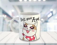 eJOYA Kedi Gözü Ayol Temalı Kupa Bardak 81520