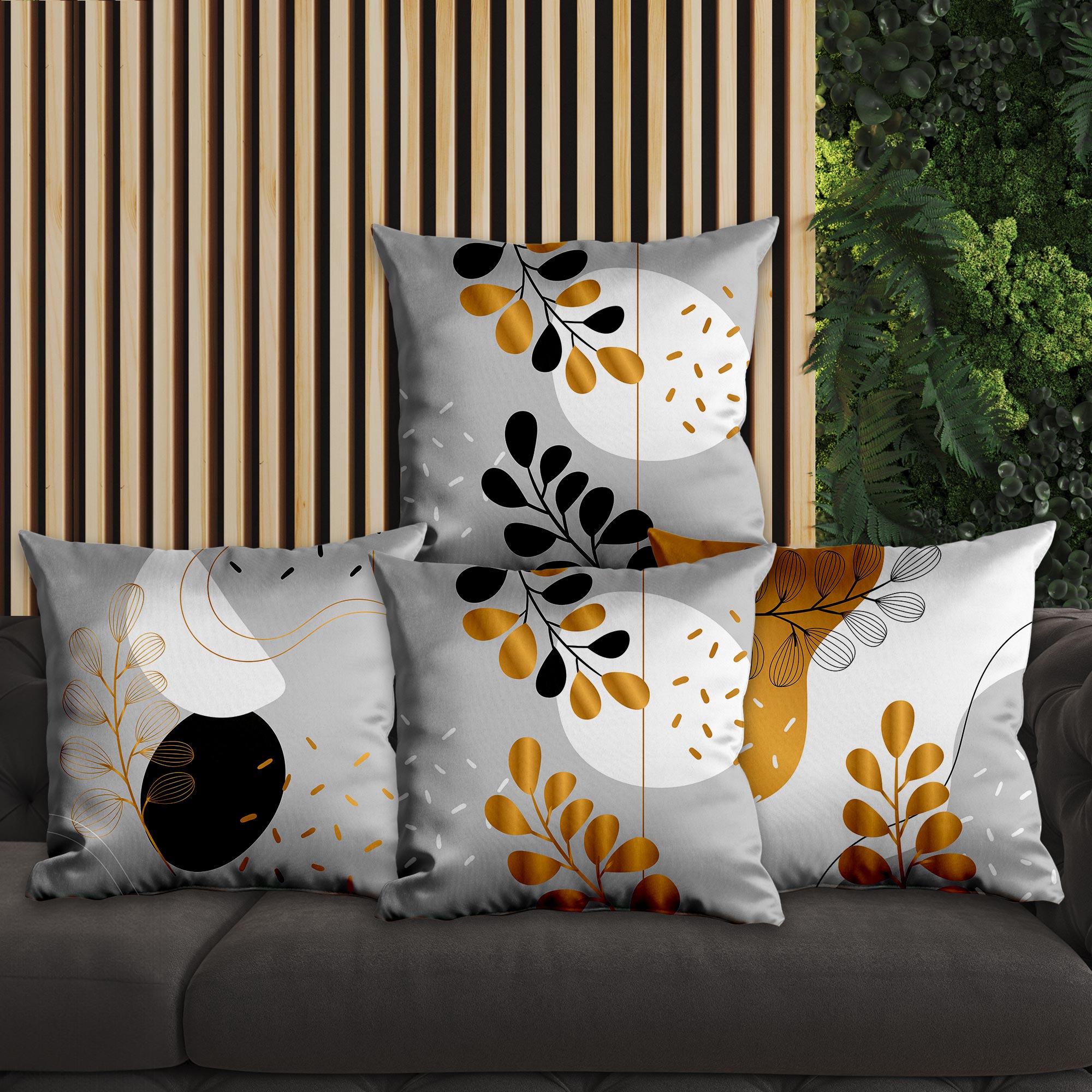 eJOYA Çiçek Tasarımlı 4'lü Yastık İçi Ve Kırlent Kılıfı 45cm 113833
