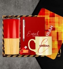 eJOYA Kişiye Özel Defter Kalem Kupa & Mouse Pad & Termos & USB Bellek Hediye Kutusu 113068