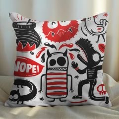eJOYA Graffiti Tasarımlı 4'lü Yastık İçi Ve Kırlent Kılıfı 45cm 113840