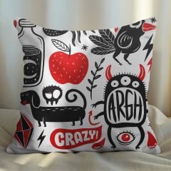 eJOYA Graffiti Tasarımlı 4'lü Yastık İçi Ve Kırlent Kılıfı 45cm 113841