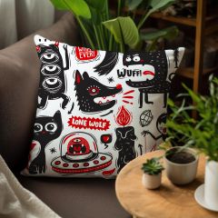 eJOYA Graffiti Tasarımlı 4'lü Yastık İçi Ve Kırlent Kılıfı 45cm 113841