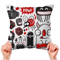 eJOYA Graffiti Tasarımlı 4'lü Yastık İçi Ve Kırlent Kılıfı 45cm 113841