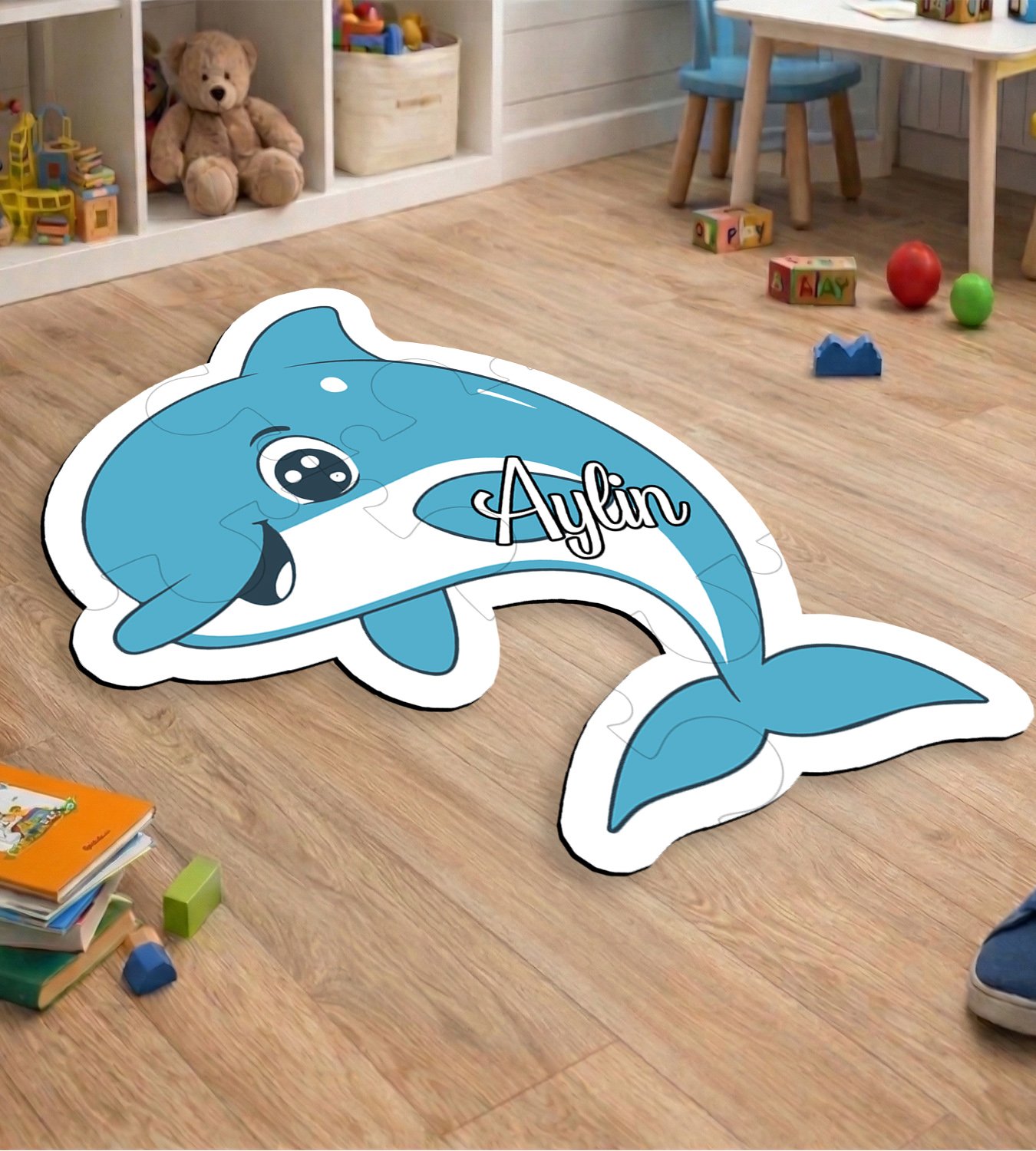 eJOYA Kişiye Özel Yunus Tasarımlı Puzzle Keçe Halı 116284