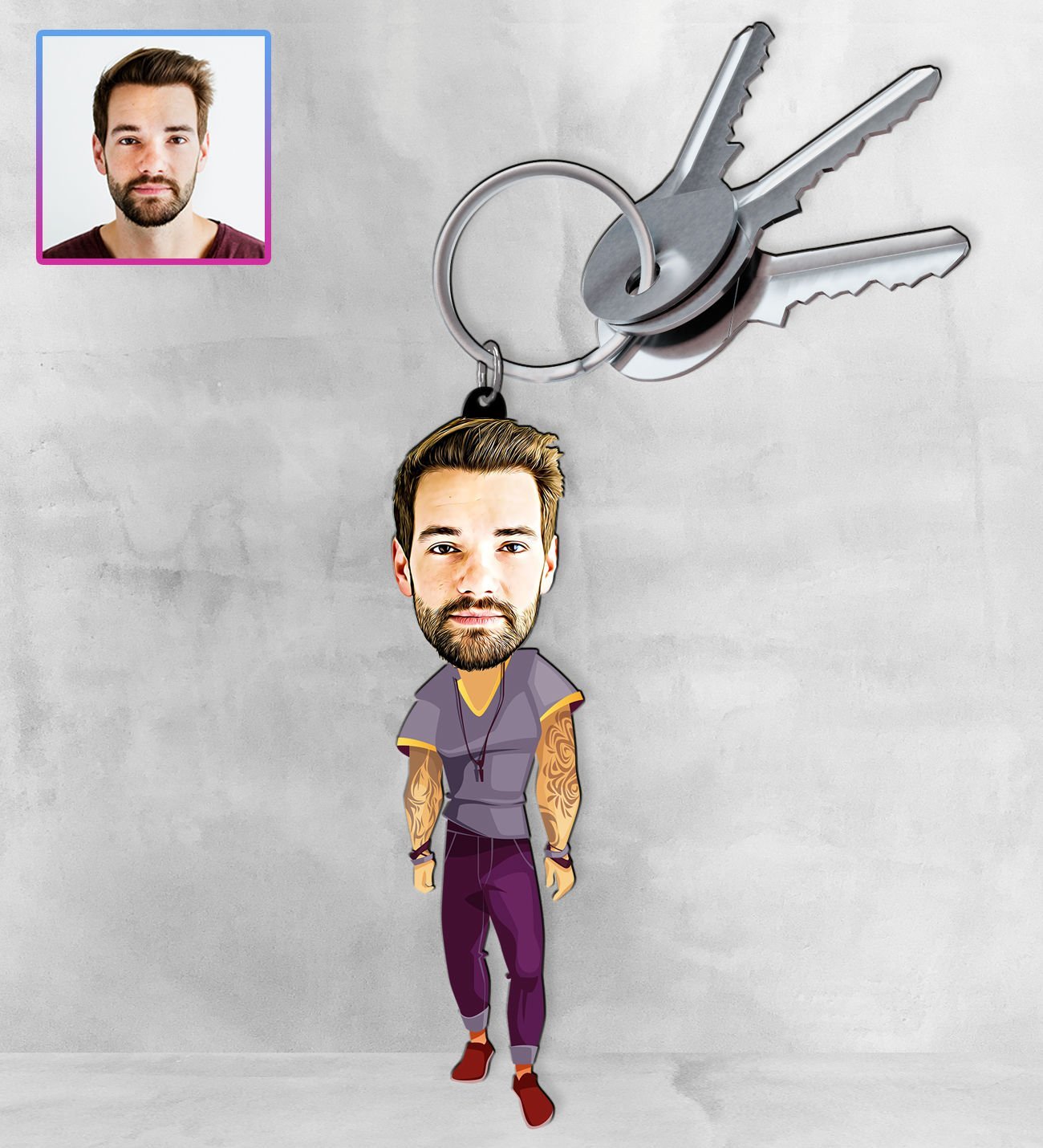 eJOYA Kişiye Özel Karikatür Tasarım Anahtarlık 97185