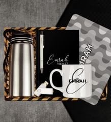 eJOYA Kişiye Özel Defter Kalem Kupa & Mouse Pad & Matara & USB Bellek Hediye Kutusu 113078