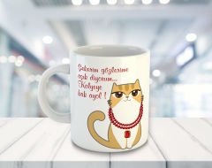 eJOYA Şekerim Gözlerime Aşık Diyorum Temalı Kupa Bardak 81538