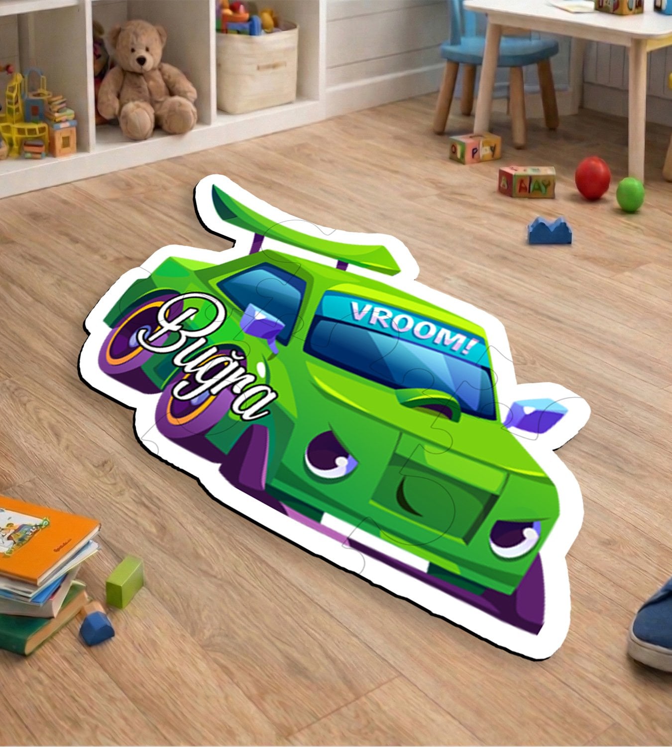 eJOYA Kişiye Özel Araba Tasarımlı Puzzle Keçe Halı 116286