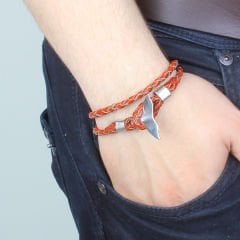 eJOYA Deri Gümüş Erkek Bileklik 67169