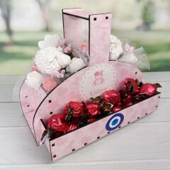 eJOYA Kişiye Özel İsimli Kokulu Taş Aranjmanı Ve Çikolatası 116294