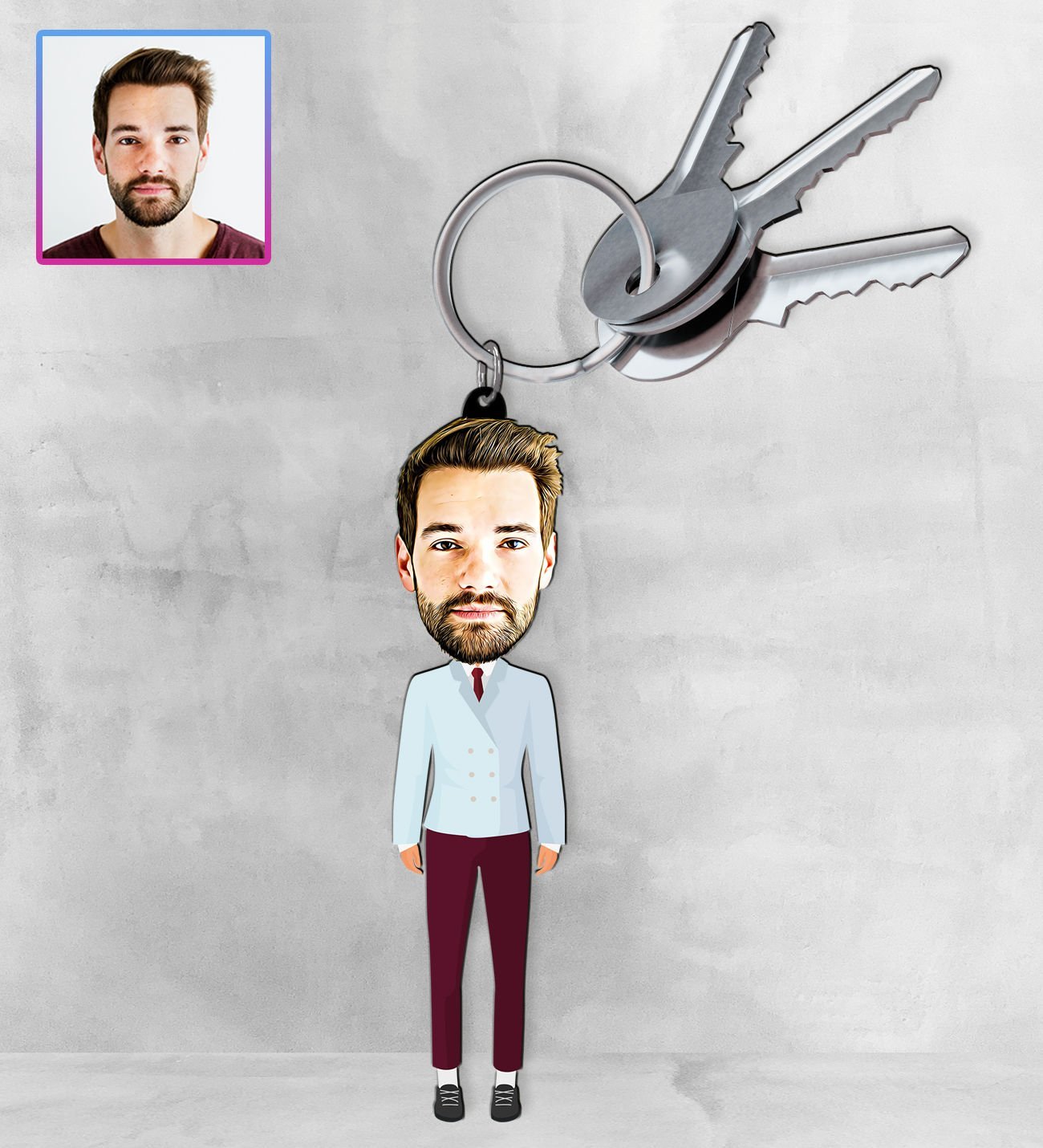 eJOYA Kişiye Özel Karikatür Tasarım Anahtarlık 97195