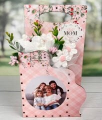 eJOYA Anneler Günü Temalı Kişiye Özel Resimli Kokulu Taş Aranjmanı 116296