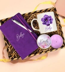 eJOYA Kişiye Özel Defter Kalem & Kupa & Mum Hediye Kutusu 113090