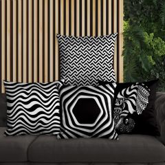eJOYA Çizgisel Tasarımlı 4'lü Yastık İçi Ve Kırlent Kılıfı 45cm 113855