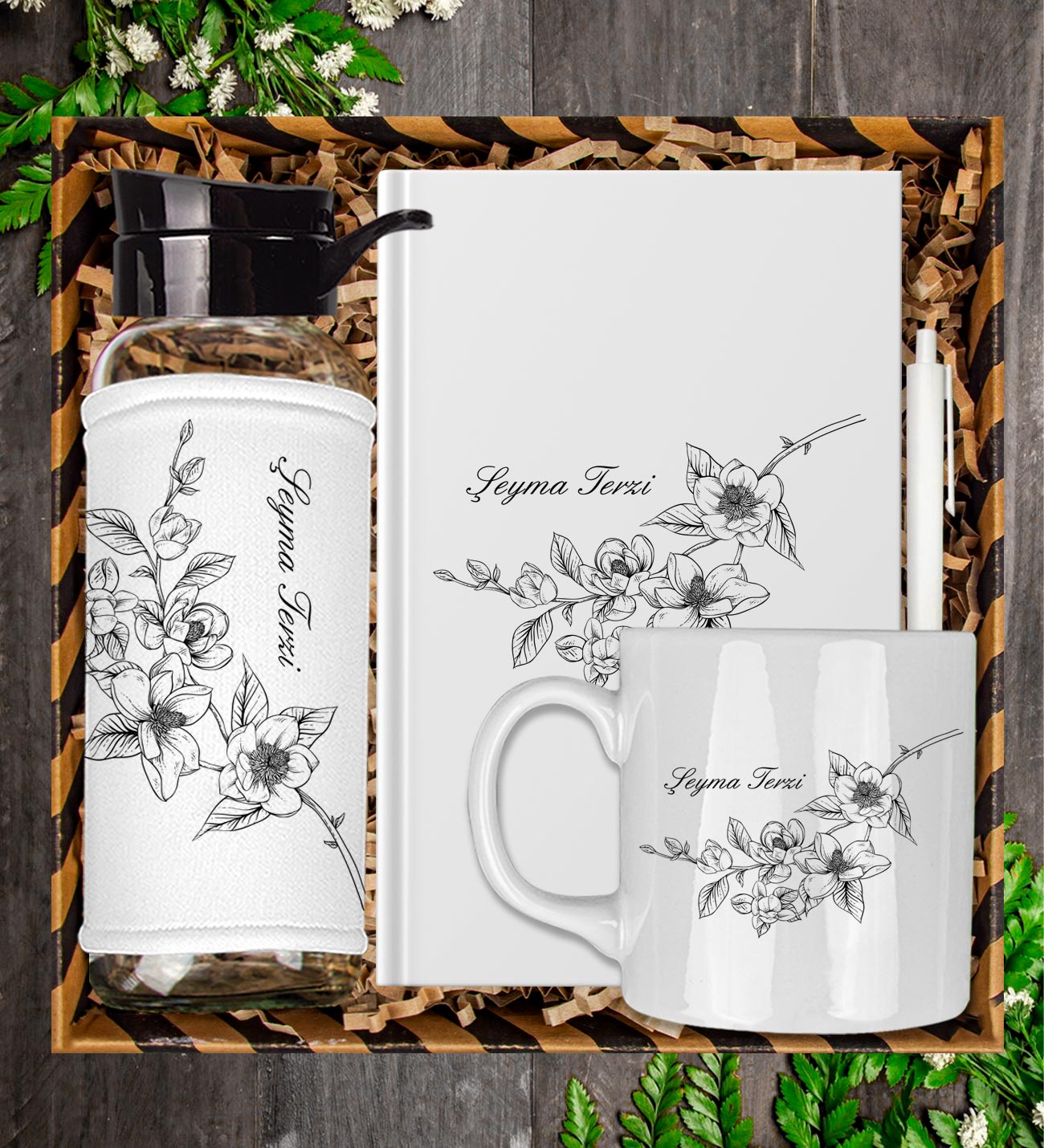 eJOYA Kişiye Özel Tasarım Defter Kalem Matara Ve Kupa Hediye Seti 104842