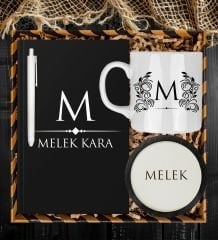 eJOYA Kişiye Özel Defter Kalem Kupa Ve Bardak Altlığı Hediye Seti 81758