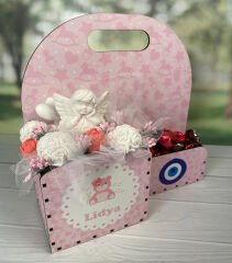 eJOYA Kişiye Özel İsimli Kokulu Taş Aranjmanı Ve Çikolatası 116300