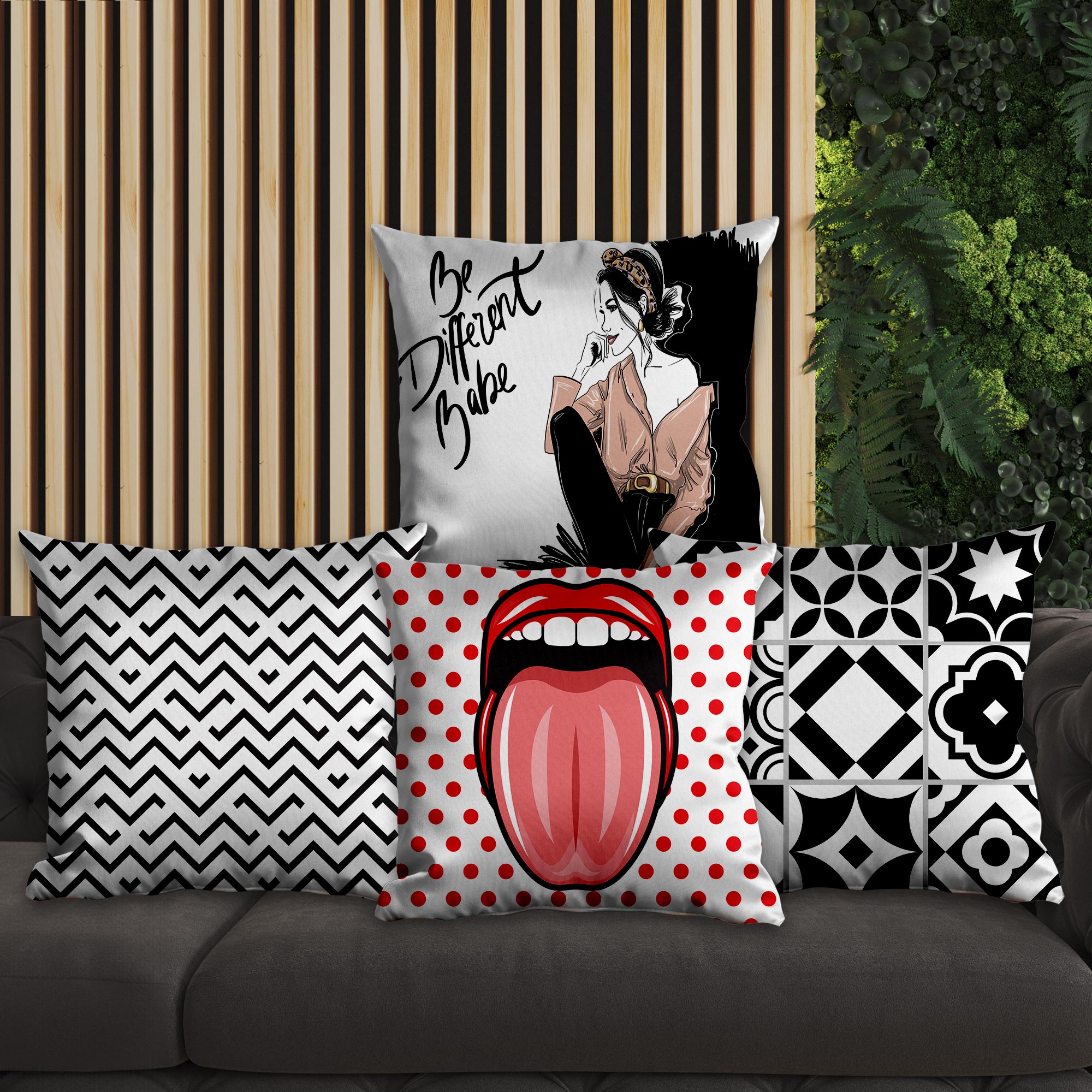 eJOYA Modern Tasarımlı 4'lü Yastık İçi Ve Kırlent Kılıfı 45cm 113859